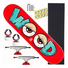 Skate Completo Profissional Wood Light -novos Modelos Fiber 