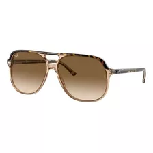 Óculos De Sol Ray-ban Bill Standard Armação De Acetato Cor Polished Havana, Lente Light Brown Degradada, Haste Tortoise De Acetato - Rb2198