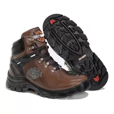 Bota Coturno Masculina Harley Original Cano Curto Couro 2998