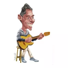 Caricatura Chico Buarque De Holanda ( Desenho) + Moldura Mdf