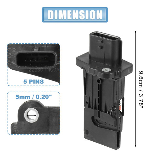 Sensor Maf Flujo Aire For Nissan Pathfinder Altima Sentra A Foto 3