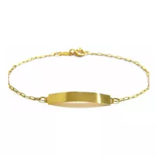 Pulseira Infantil Bebê Chapinha Ouro 18k 