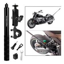 Palo Selfie Stick Con Soporte De Camara Deportiva Para Moto