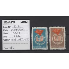 Lote217 Vietnam Serie Completa Año 1986 Scott#1623/24