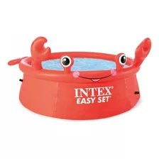 Piscina Caranguejo Inflável Redonda Intex Easy Set 26100 De 1.83m X 0.51m 886l Vermelha