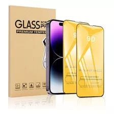 2 Piezas De Mica Cristal Templado 9d Para iPhone Marcas