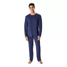 Pijama Longo Masculino Em Algodão Supima - Hering - 7cvg