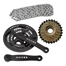 Kit 21v P/ Bicicleta Bike Corrente + Catraca + Coroa Index