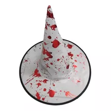 Gorro Sombrero Disfraz Bruja Halloween Mancha Sangre Cosplay