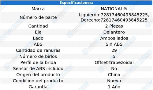 Par De Mazas Delanteras Sin Abs Lr3 De 2005 A 2009 National Foto 5