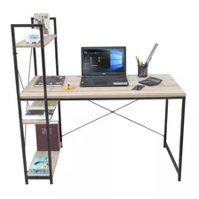 Escritorio Top Living Desk-4 Melamina, Metal De 120cm X 122cm X 60cm