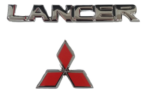 Foto de Emblemas Mitsubishi Lancer Letras Cromadas Lancer Y Emblema 