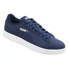 Tenis Puma Smash V2 Buck 365160 15 Peacoat/puma Silver/white