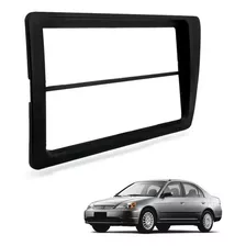 Moldura Dvd 2 Din Civic 2001 A 2006 Preto Padrão Japonês