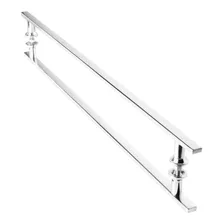 Puxador Inox Para Porta De Correr Vidro Madeira 80cm M.s