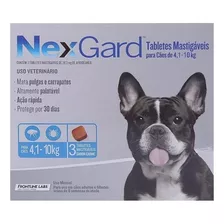 Antipulgas Nexgard Cães De 4 À 10kg 3 Tabletes