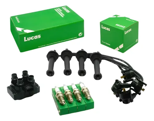 Kit Cables + Bujias + Bobina Lucas Ford Escort 1.8 16v Zetec