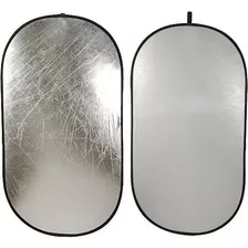 Disco Reflector Oval Plegable Plata/blanco 41x74