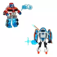 Optimus Prime E Helecoptero Robô Rescue Bots Energi