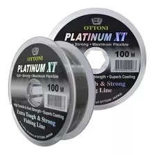 Linha Monofilamento Ottoni Platinum Xt 0,40mm 43,1lbs - 100m Cor Cinza