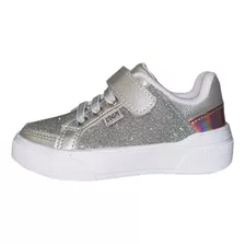 Tênis Klin Infantil Menina Sky Glitter Anatômico Velcro