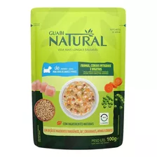 Ração Úmida Cães Guabi Natural Frango Cereais Veg Sachê 100g