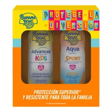 Pack Banana Boat Aqua Sport 50 + Advanced Protection Kids 50