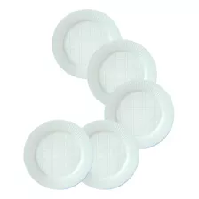 50 Platos Plasticos Descartables Blancos 22 Cm Comida 