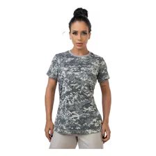 Camiseta T-shirt Feminina Camuflada Deserto Use Tático