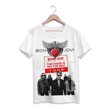 Camiseta/ Bata Canoa/ Baby-look/ Cropped Show Bon Jovi Sp