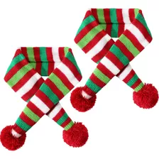 2 Pieces Christmas D Knitted Dog Scarf Winter Dog Neck...