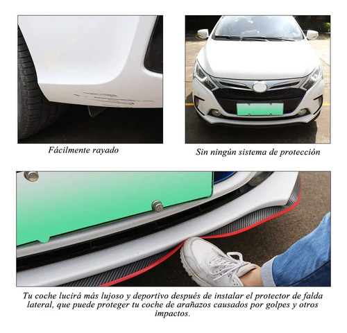 Lip Universal Facia Faldon Flexible Estribo Spoiler Foto 6