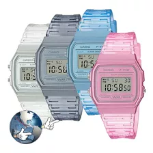 Reloj Casio Digital F-91ws Vintage Nuevos Colores 