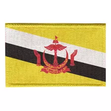 Patch Sublimado Bandeira Brunei 8,0x5,5 Bordado