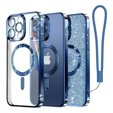 Funda De Celular Meifigno, Para iPhone 15 Pro, Azul Profundo