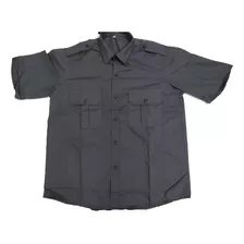 Oferta Camisa Manga Corta Batista Gris Oscuro Uniforme