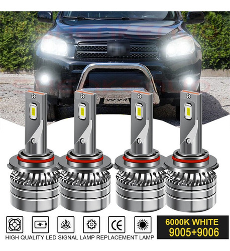 S Kit De Focos Led 16000lm 9003 H4 Haz Alto Y Bajo For Toyota Highlander