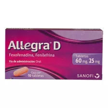 Allegra-d 60 Mg / 25 Mg 10 Tabletas