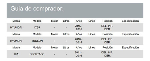 Horquilla Del Inf Der Para Kia Sportage 2011 - 2016 Foto 2