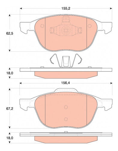 Kit Balatas Delantera Trasera Lc Trw Volvo S40 1.9 2005 Foto 2