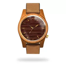 Reloj De Madera Personalizado - Línea Agavia Caoba/sapelli