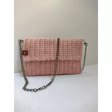 Bolsa De Crochê Rose 