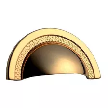 Puxador Concha Shell 64mm Gold Escovado Zen Design