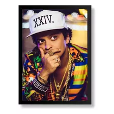 Poster Quadro Bruno Mars Moldura Com 33x43 Cm #4