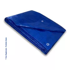 Lona Plastica Encerado C/ Ilhos Azul 2x2 100 Micras Caminhão