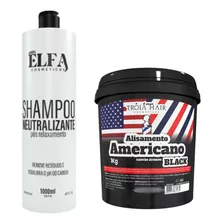 Alisamento Americano Black +shampoo Neutralizante Troia Hair