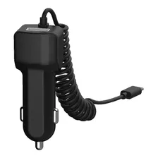 Cargador Usb Soul 2.4a Para Auto + Cable C - Celulares Y Más - Color Negro