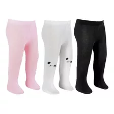 Kit 3 Pares Meia-calça Menina Infantil Pp E Recém Nascido