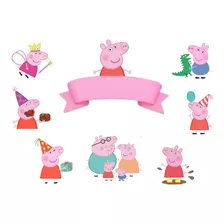 Topo Bolo Peppa Pig Personalizado Aniversário Festa 