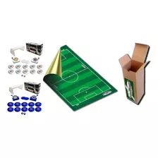 Kit Campo Futebol P/ Jogo Botão Em Cartão Duplex + 4 Times